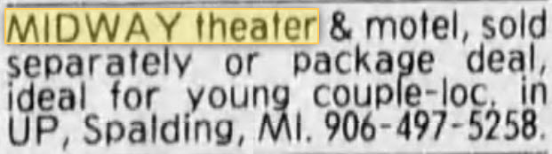 Midway Theatre - March 29 1985 (newer photo)